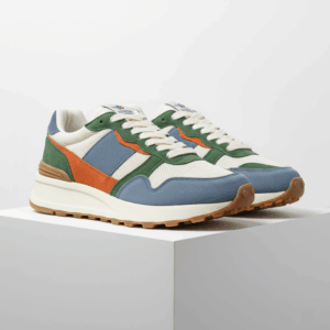 Retrotrack Vintage Runner – Ivory Forest Blue
